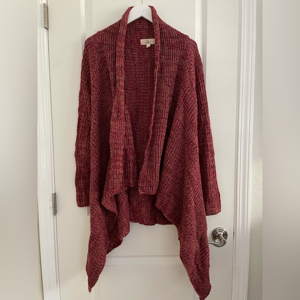 Berry knit cardigan sweater